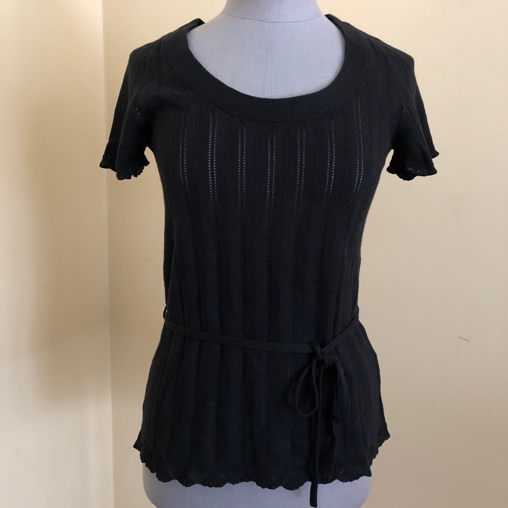 NWT Black Knit Top short sleeve